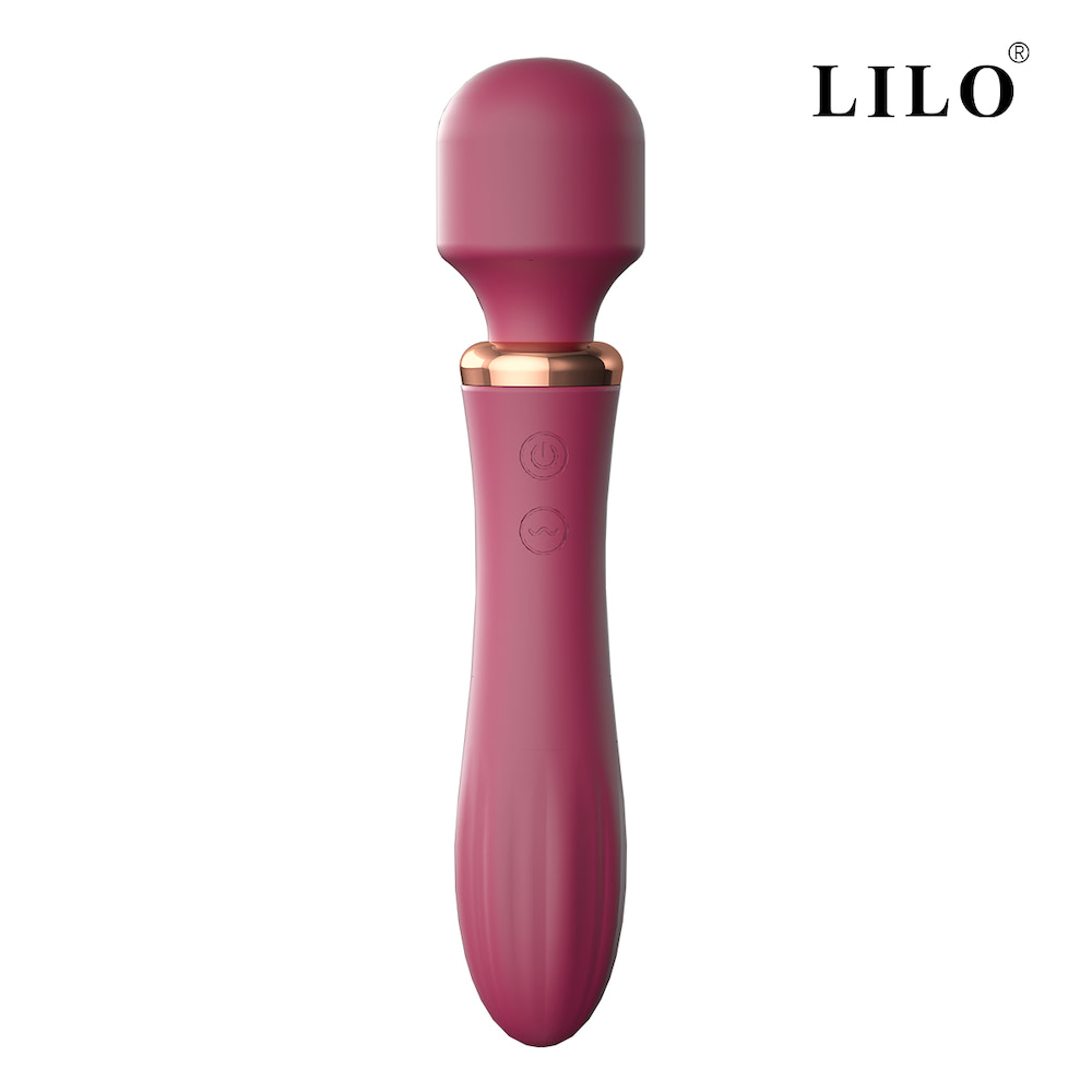 Vibrador Varinha Mágica Recarregável com aquecimento e dupla estimulação