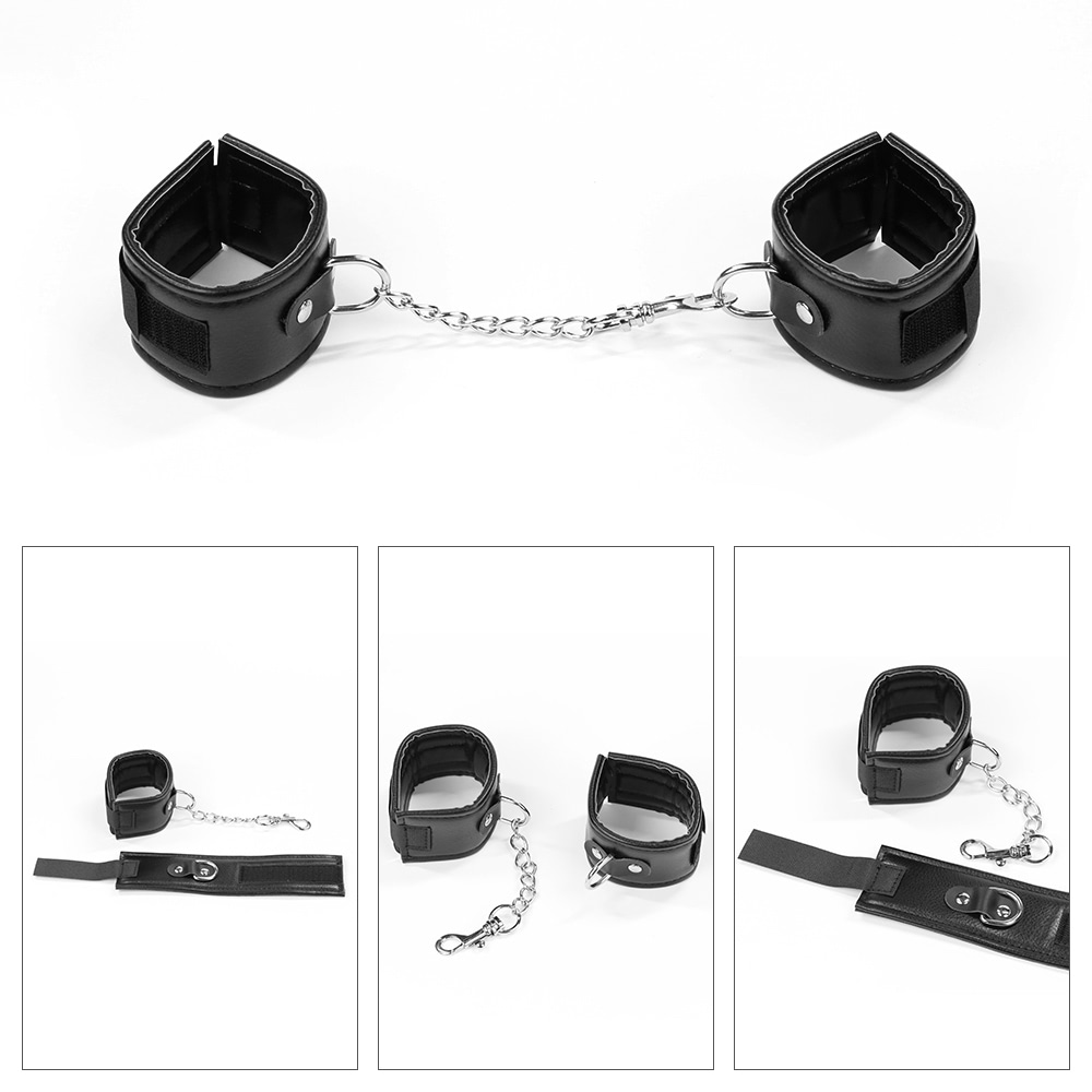 Kit Bondage Luxo com 4 peças - Algema, mordaça, venda e chicote - Image 5