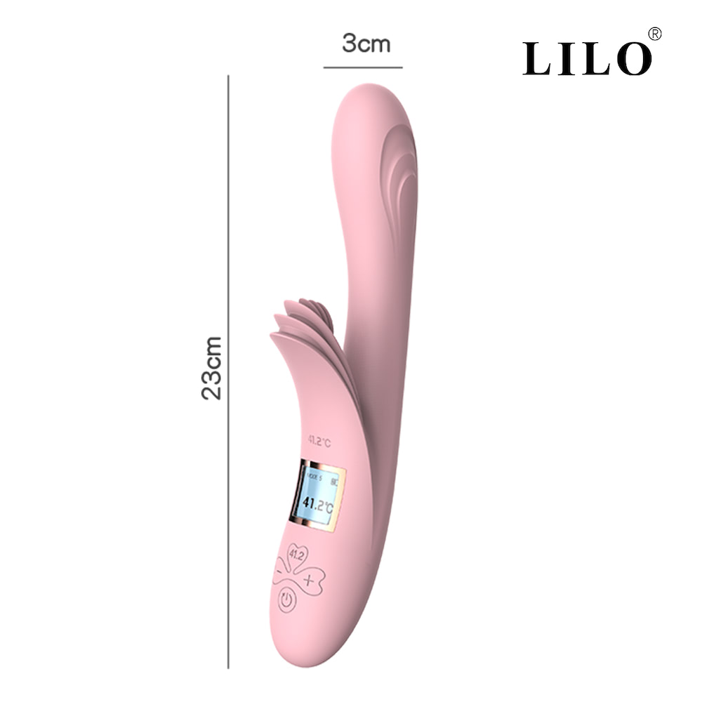 Vibrador de Ponto G e Clitóris estilo Língua com aquecimento 10 modos de vibração e tela LCD - Image 5