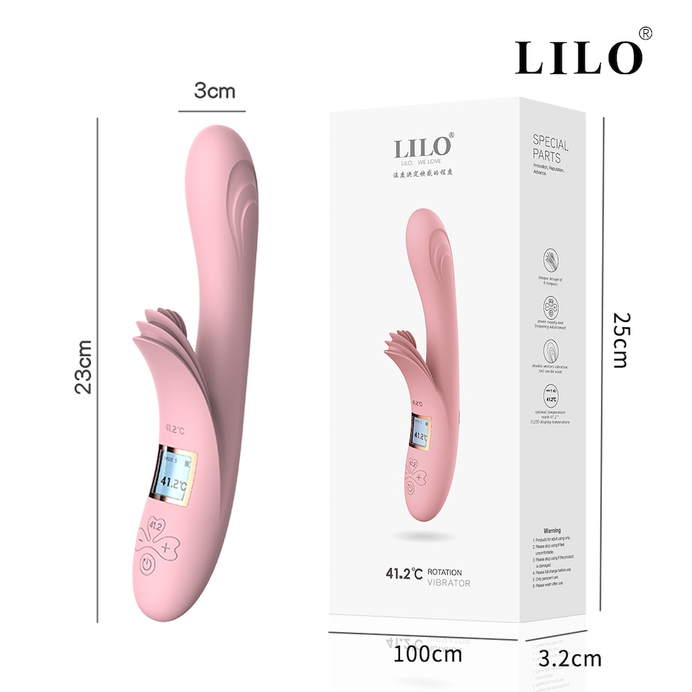 Vibrador de Ponto G e Clitóris estilo Língua com aquecimento 10 modos de vibração e tela LCD - Image 6