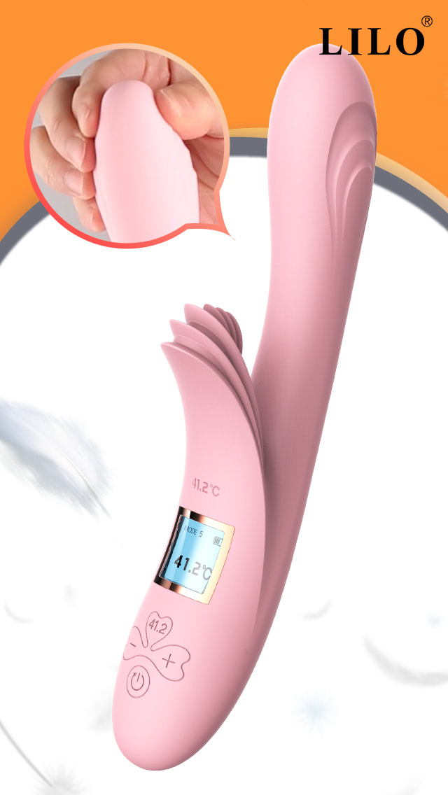 Vibrador de Ponto G e Clitóris estilo Língua com aquecimento 10 modos de vibração e tela LCD - Image 4
