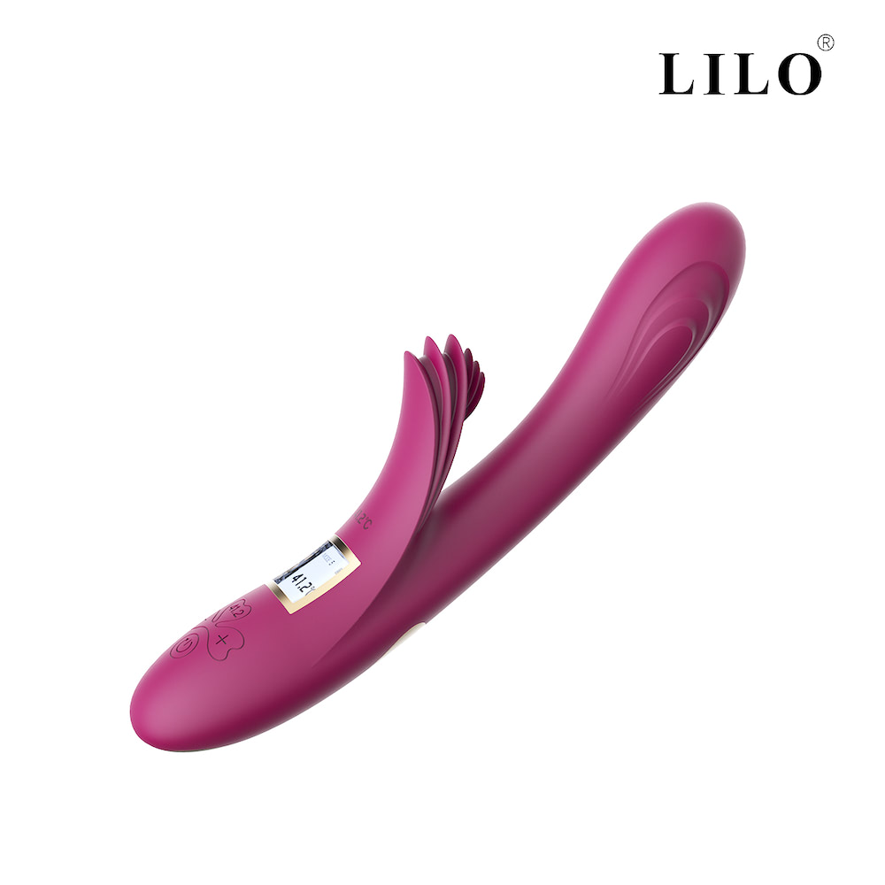 Vibrador de Ponto G e Clitóris estilo Língua com aquecimento 10 modos de vibração e tela LCD